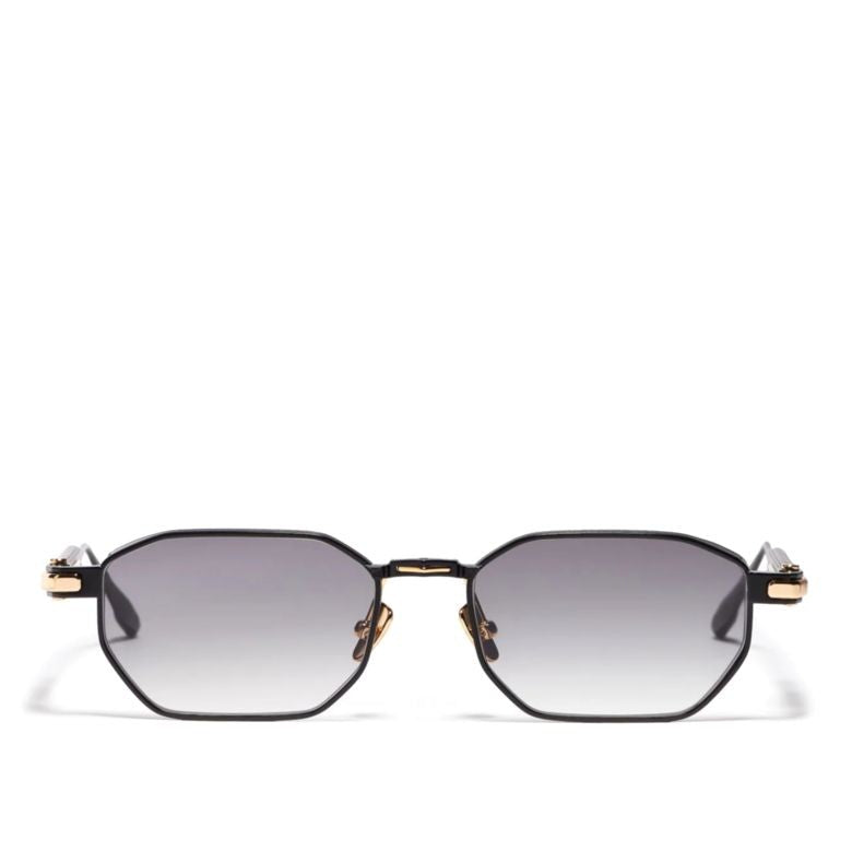 John Dalia Axel Geometric Octagonal Frame Sunglasses With Gold Accents
