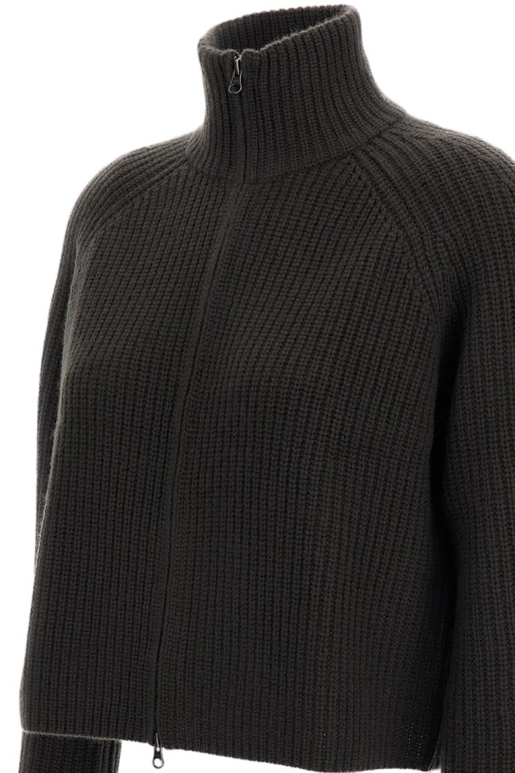 Lisa Yang Green Sadie Heavy-Knit Cashmere Cardigan