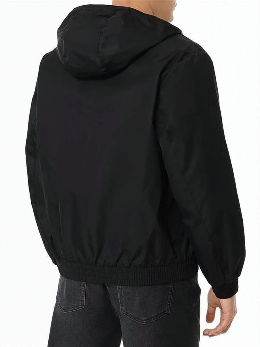 Hugo Boss Black Jacket With Zip-Up Front And Hood