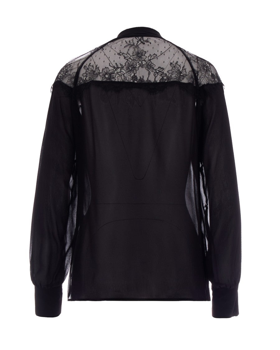 Patrizia Pepe Black Lace Blouse