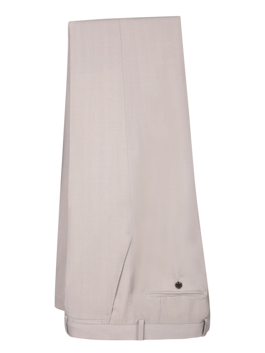 Dolce & Gabbana Beige Pinstripe Single-Breasted Suit