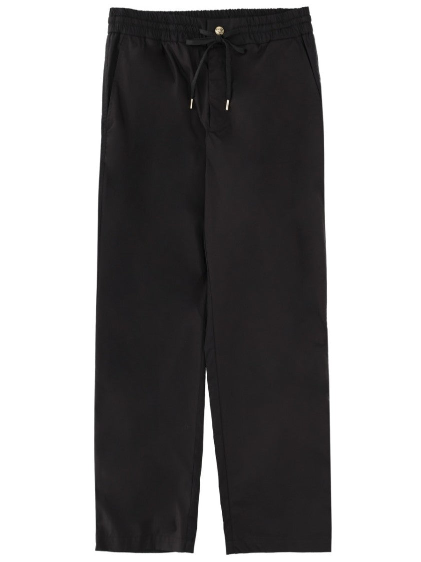 Versace Jeans Couture Black Cotton Elastic Waistband Sweatpants
