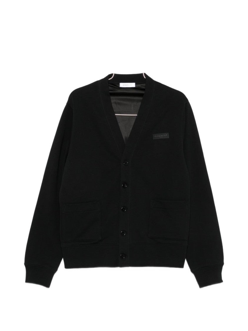 Givenchy Black V-Neck Button-Down Cardigan