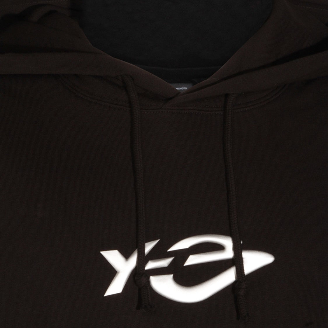 Y-3 Kangaroo Pocket Black Cotton Sweatshirt With Logo Print