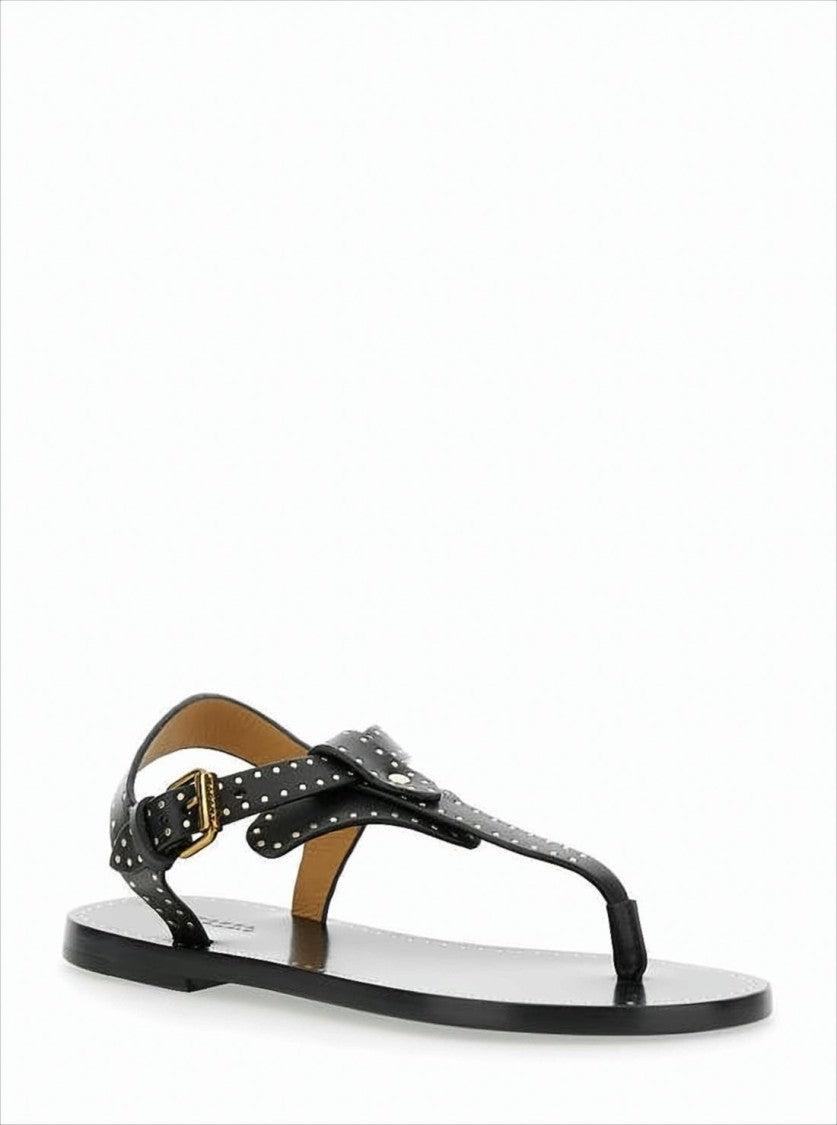 Isabel Marant Flat Thong Sandals With Metallic Studs