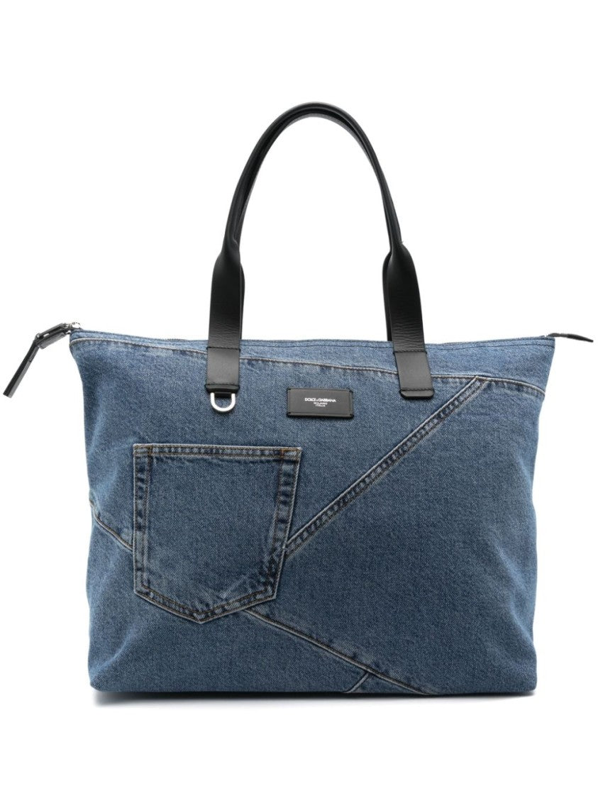 Dolce & Gabbana Blue Denim Exterior Bag