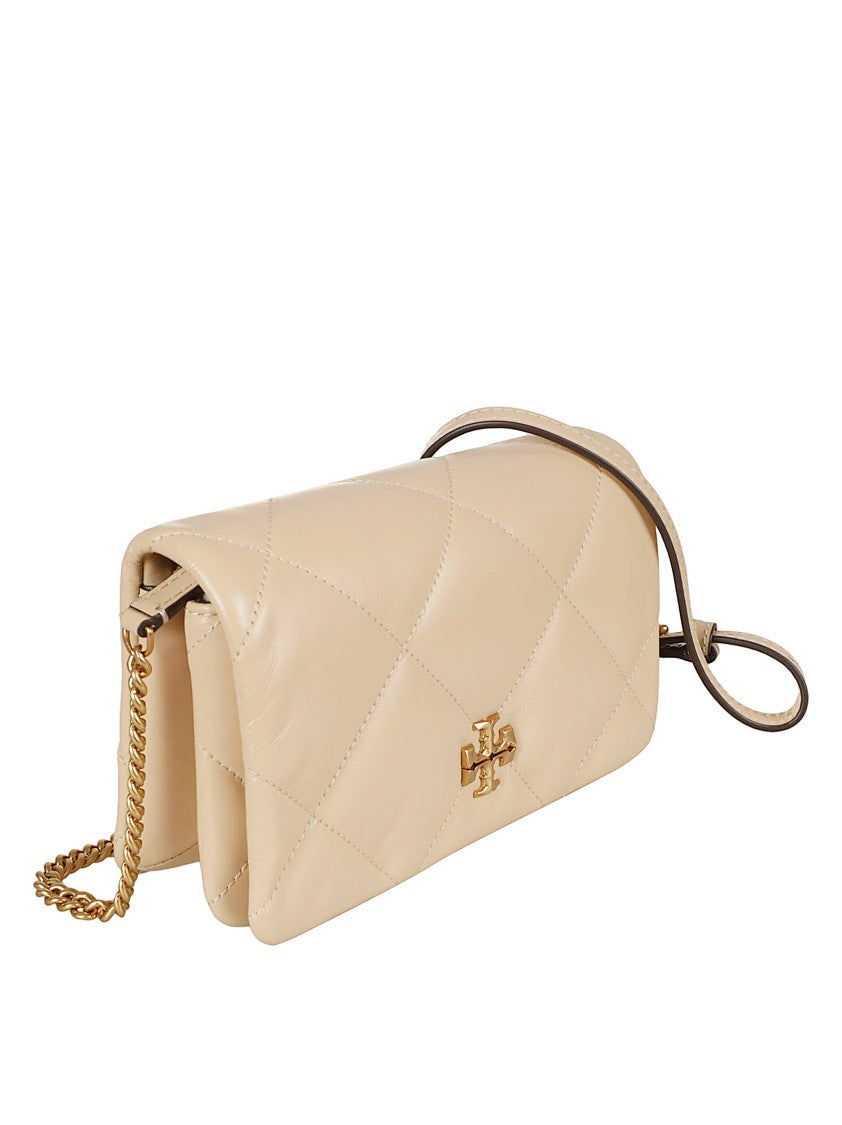 Tory Burch Quilted Neutral Leather Bag
