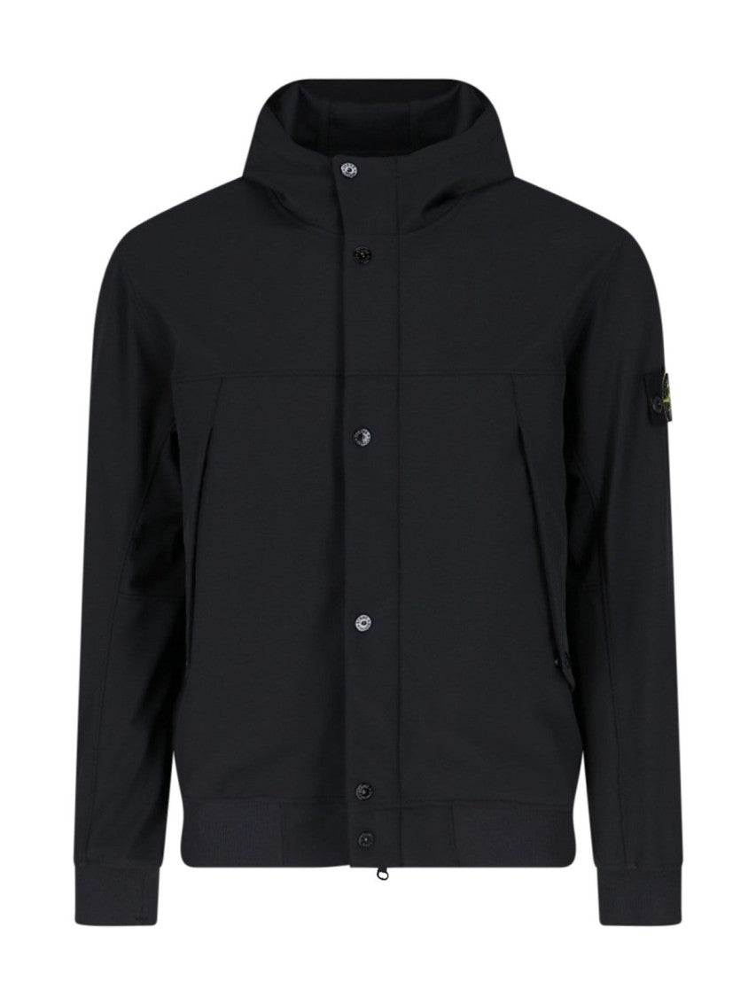 Stone Island Black High Collar Jacket