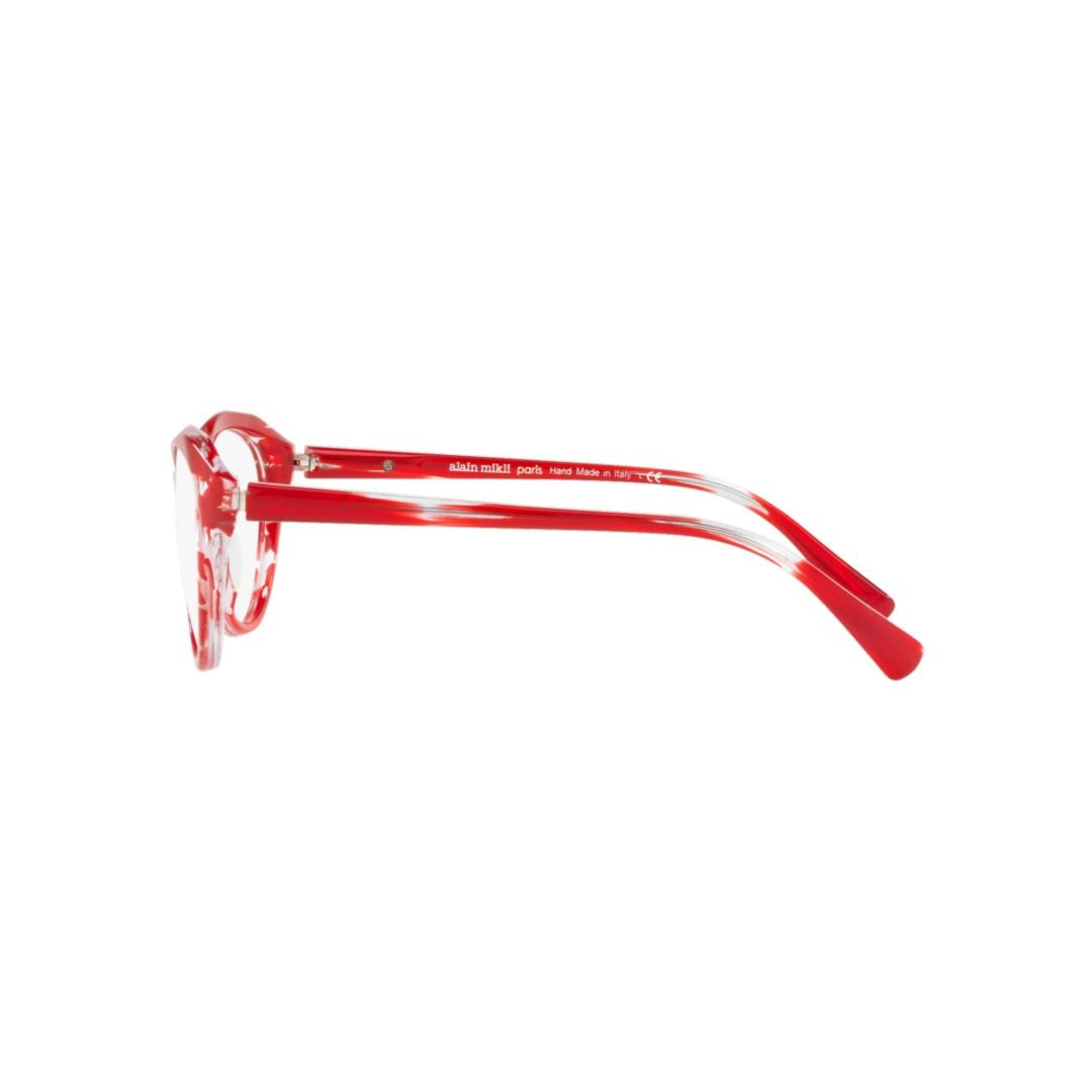 Alain Mikli 3076 Vista Cat-Eye Frame Sunglasses With Translucent Red Acetate