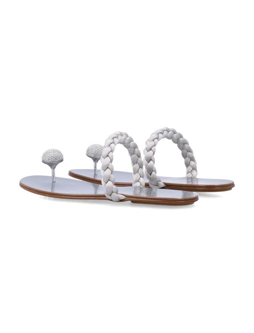 Pedro Garcia White Pipa Sandals
