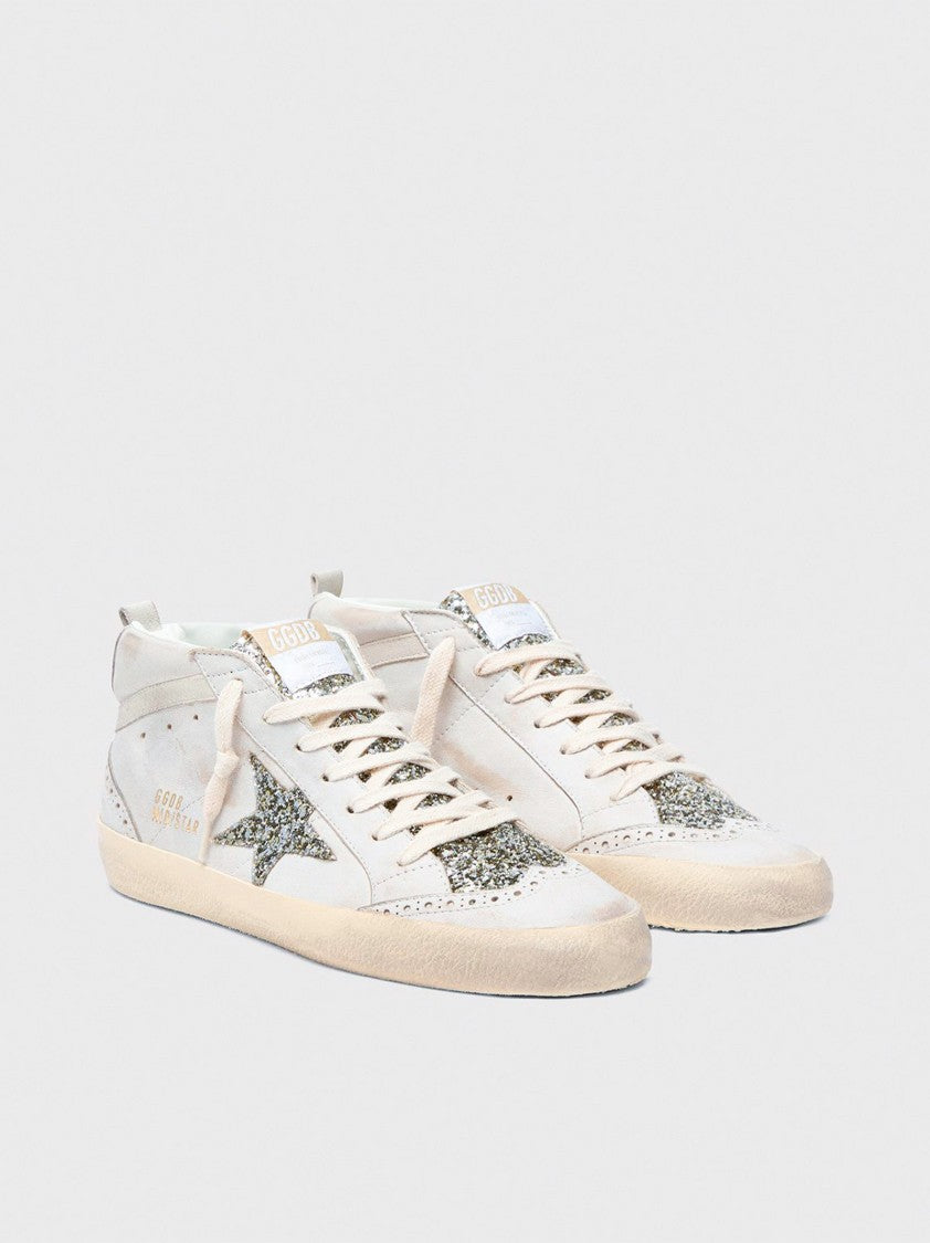 Golden Goose Mid Star White Sneakers