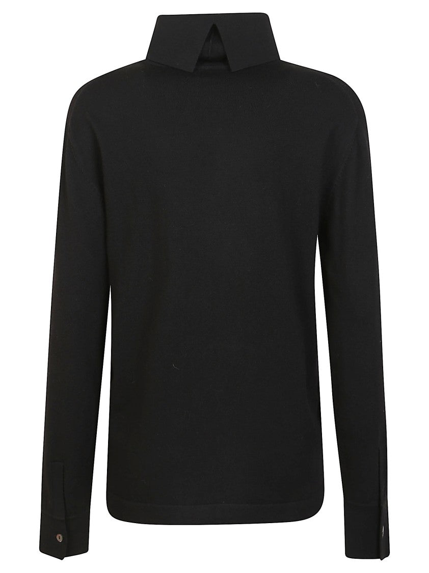 P.A.R.O.S.H. Ribbed Turtleneck Sweater With Buttoned Cuffs