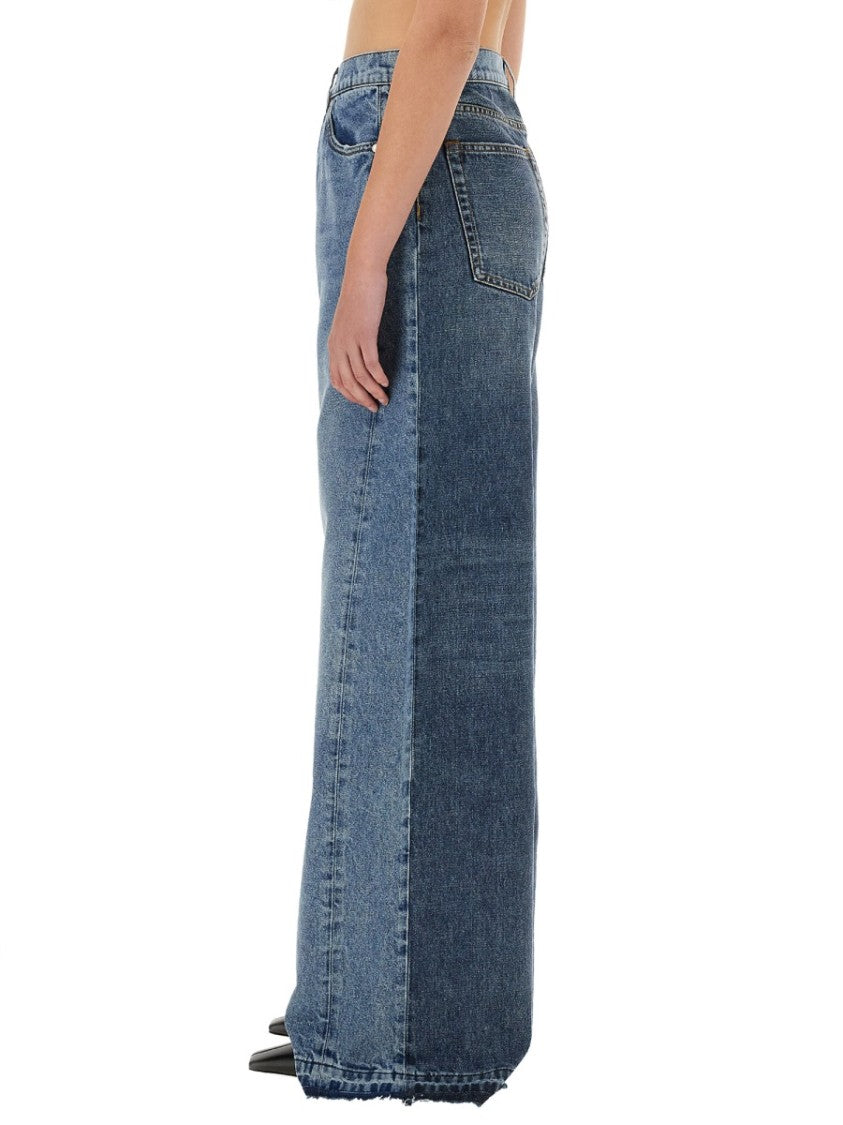 Stella Mccartney Wide-Leg Jeans With Contrasting Panels