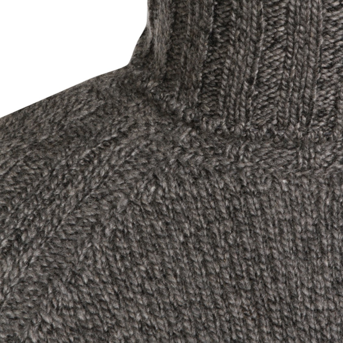 Zegna High Turtleneck Grey Knit Sweater
