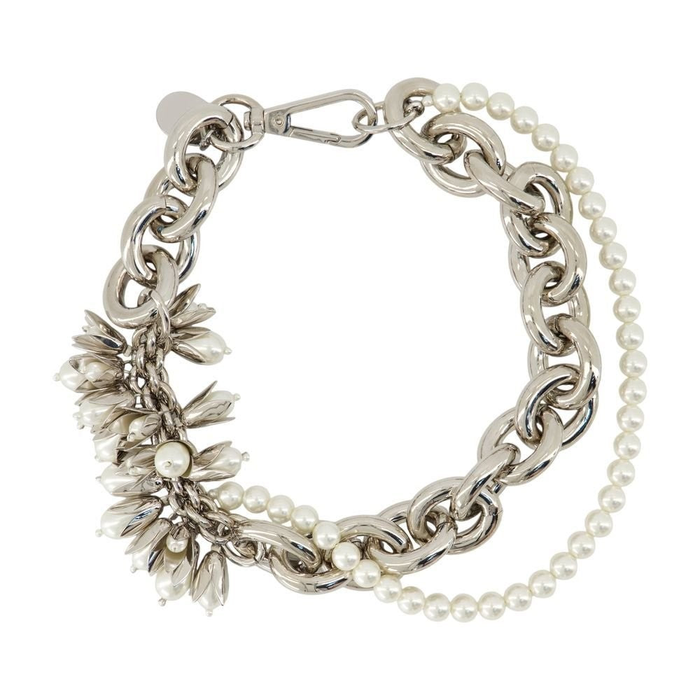 Simone Rocha Flower Necklace - Pearl - Silver