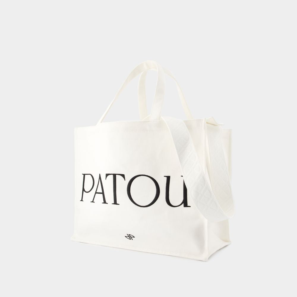 Patou Large Shopper Bag - Cotton - White