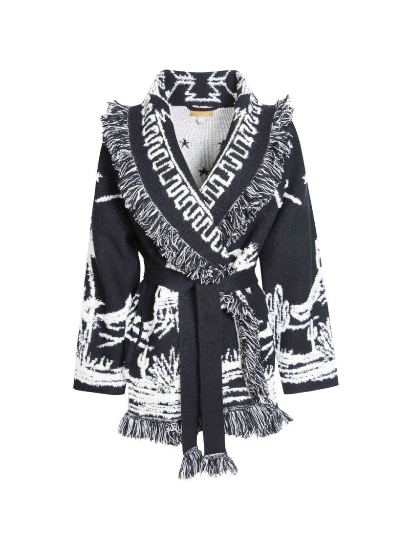 Alanui Southwestern Patterned Fringe Sweater