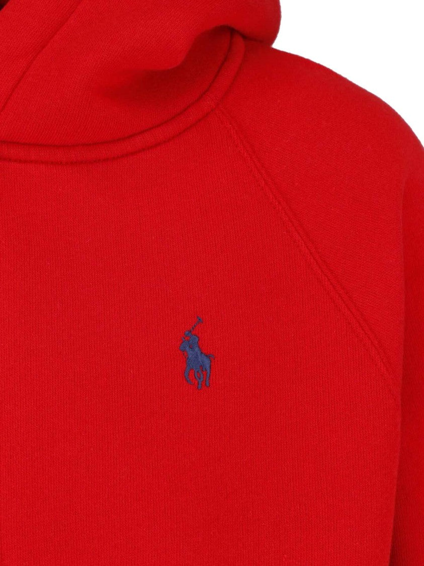 Polo Ralph Lauren Cropped Kangaroo Pocket Embroidered Hoodie