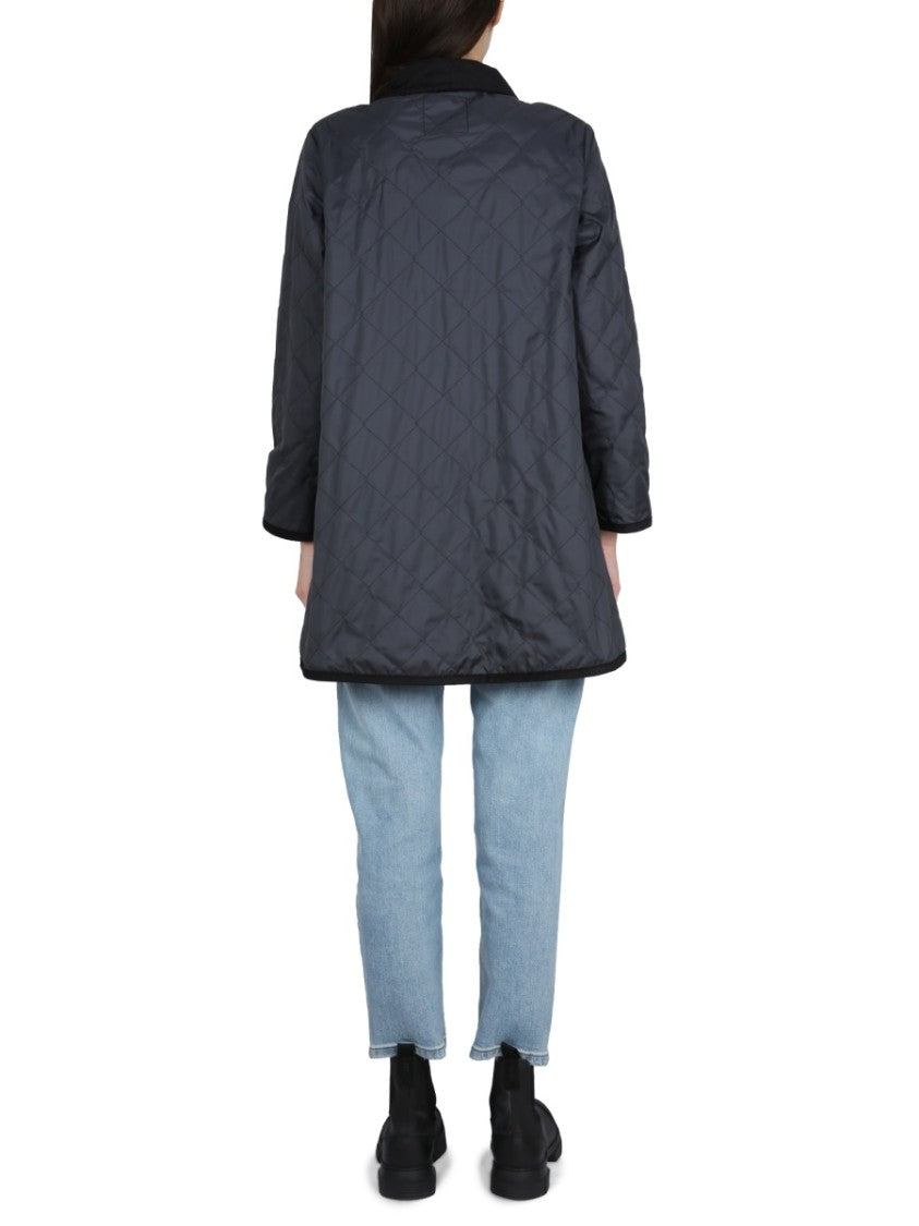 Lavenham Quilted Nylon Jacket With Velvet Collar