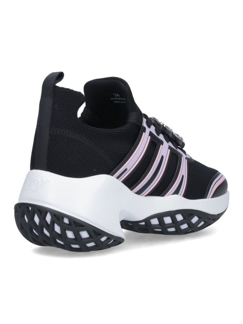 Roger Vivier Viv' Run Sneakers With Crystal Buckle Detail