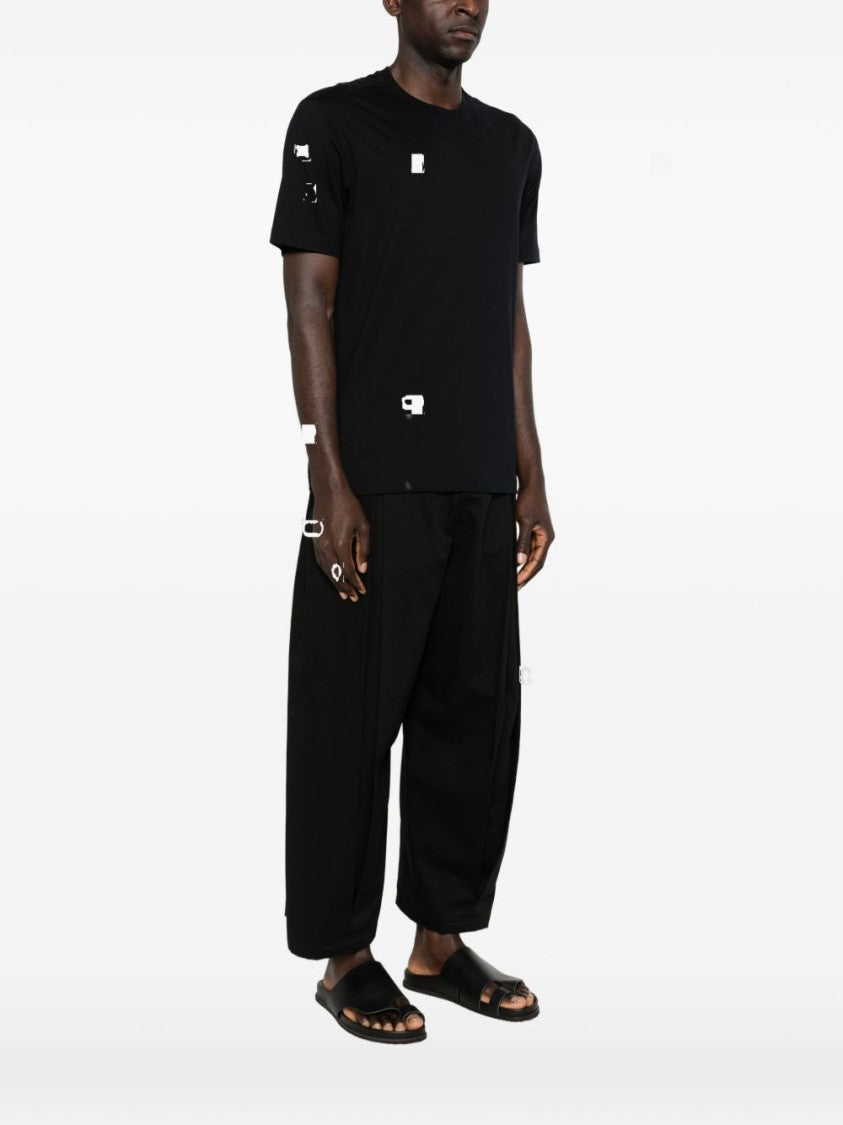 Zanone Black Minimalist Crew Neck T-Shirt