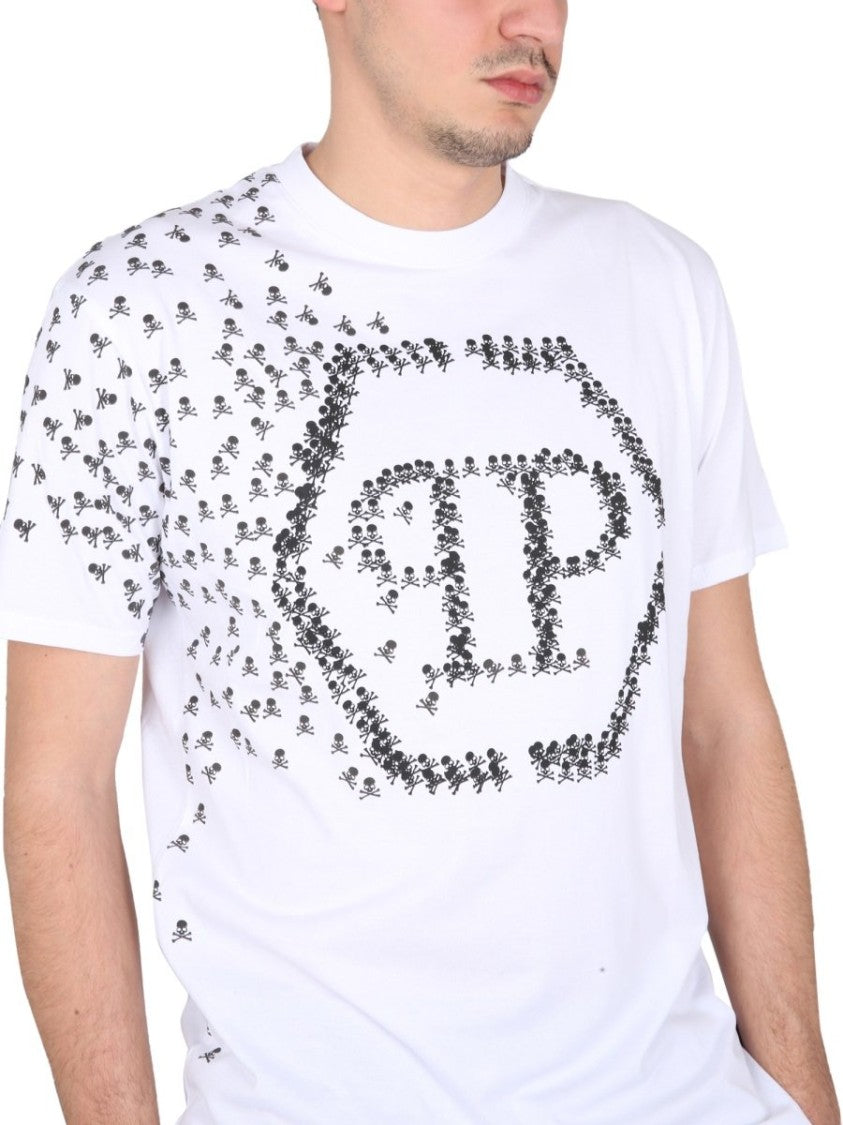 Philipp Plein Short Sleeve T-Shirt With Distinctive Skull Emblem