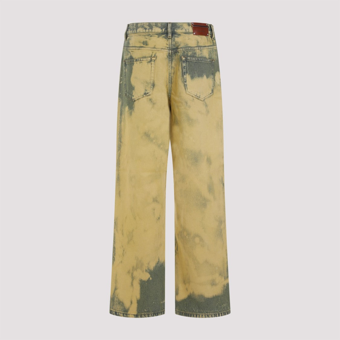 Dries Van Noten Lime Yellow Cotton Pine Pants