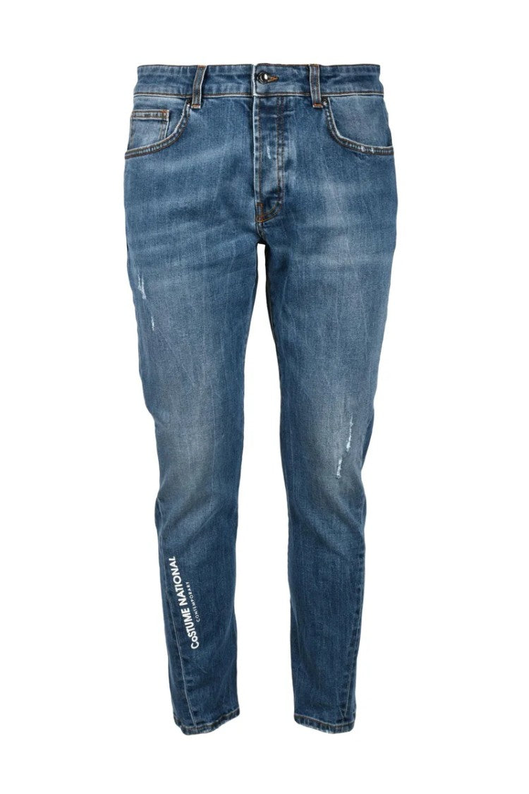 Costume National C. Blue Cotton Stretch Jeans