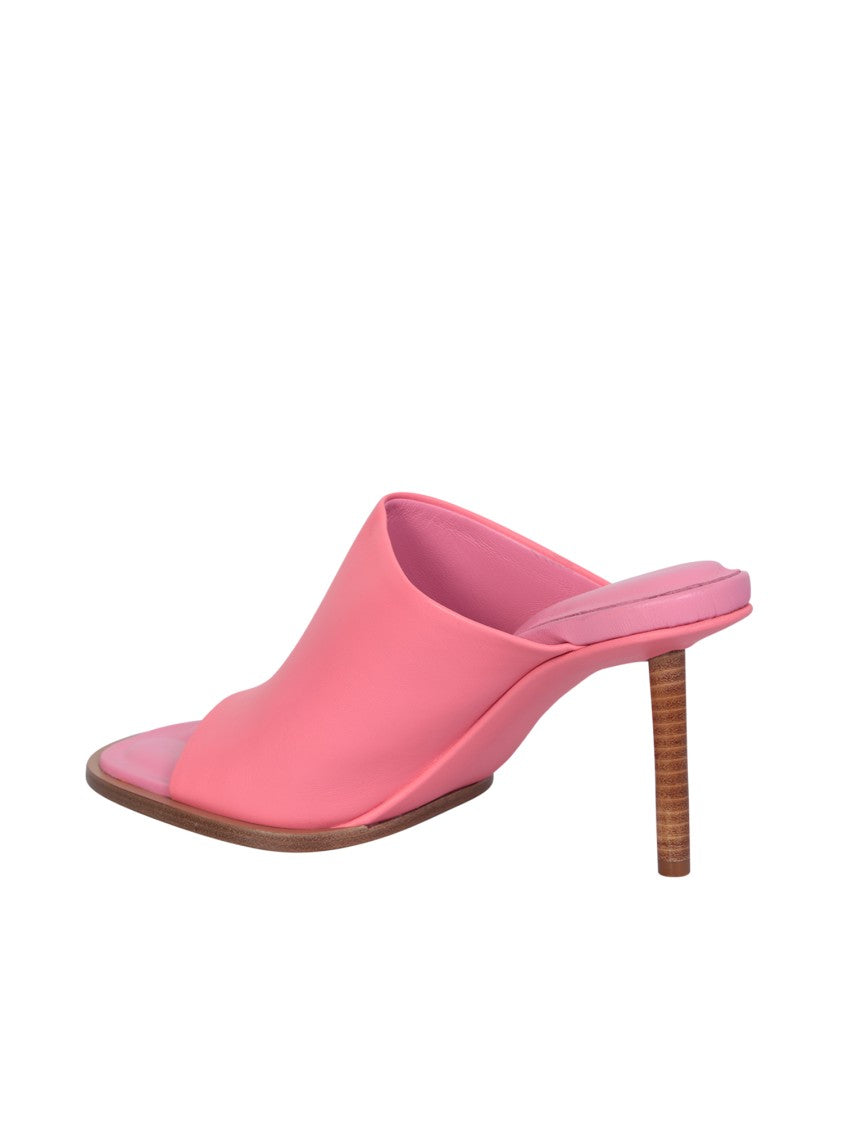 Jacquemus Asymmetric Geometric Pink Sandals