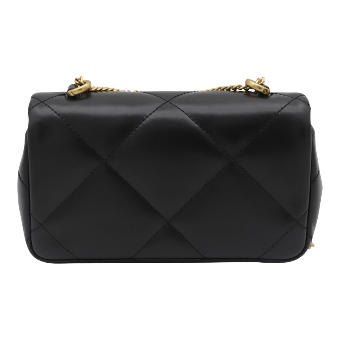 Tory Burch Quilted Black Bag With Gold-Tone Chain Strap
