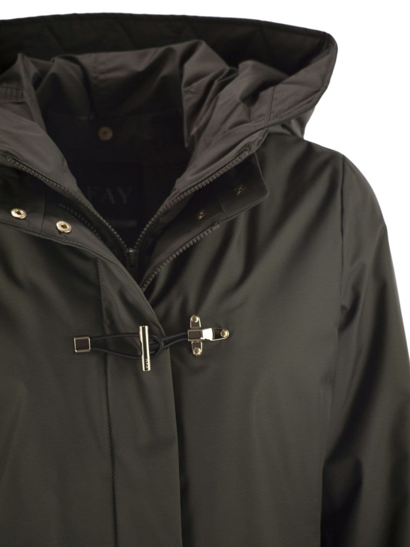 Fay Technical Gabardine Toggle Coat