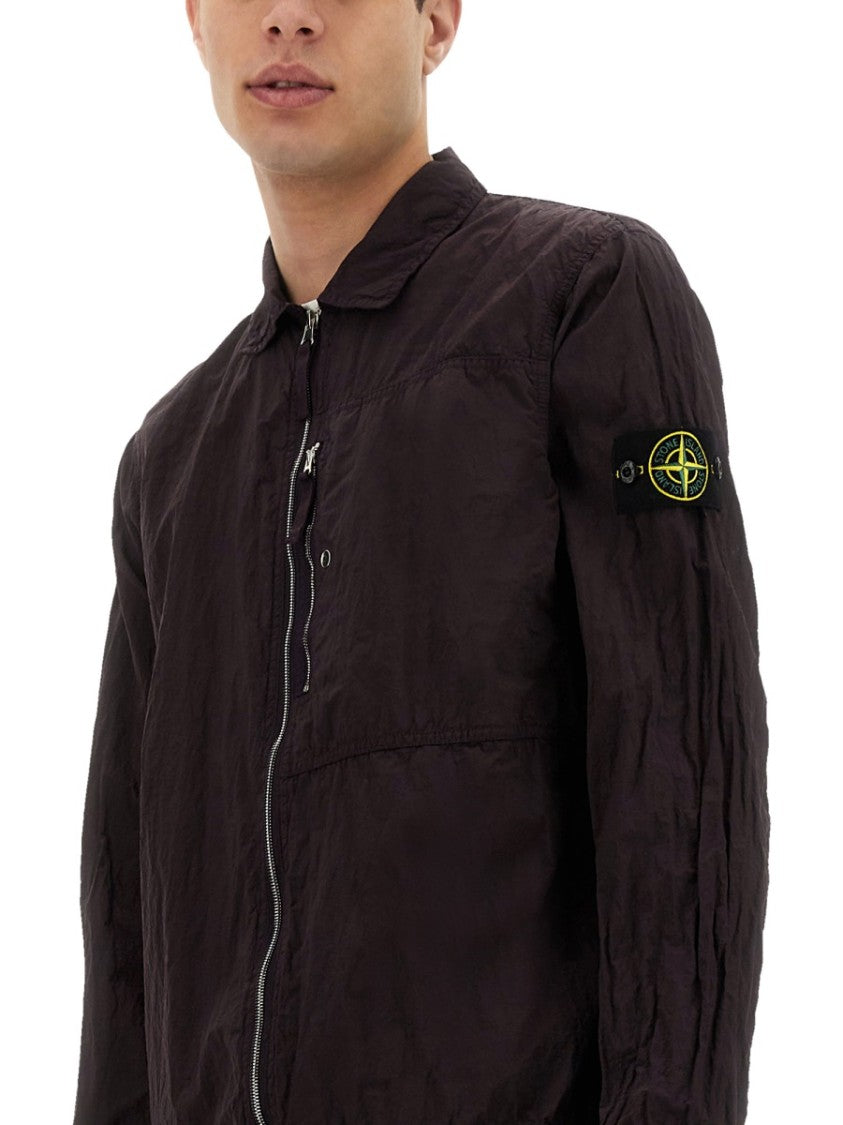 Stone Island Crinkled Texture Overshirt
