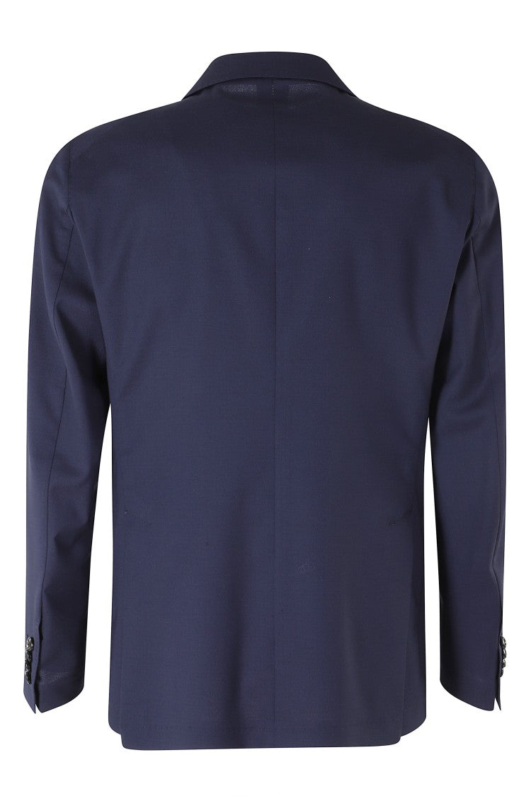 Tagliatore Blue Dakar Patch Pocket Tailored Wool-Blend Suit