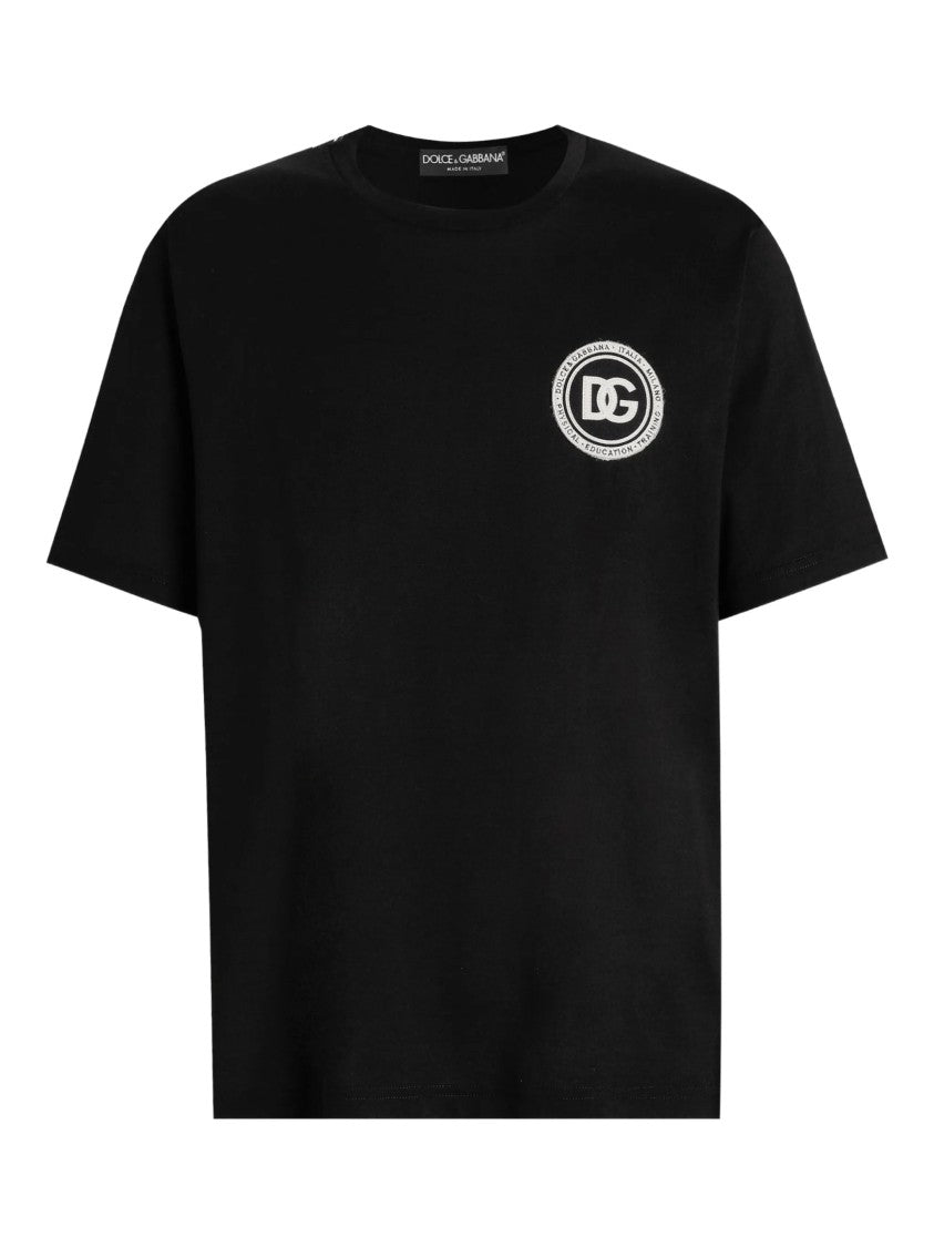 Dolce & Gabbana Black Classic Crew Neck Cotton T-Shirt