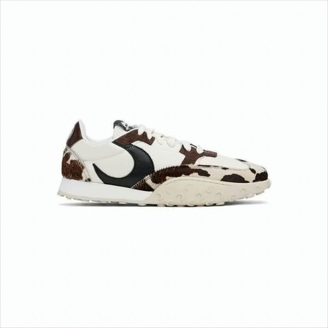 Marine Serre Low-Top White Sneakers With Cowhide Pattern