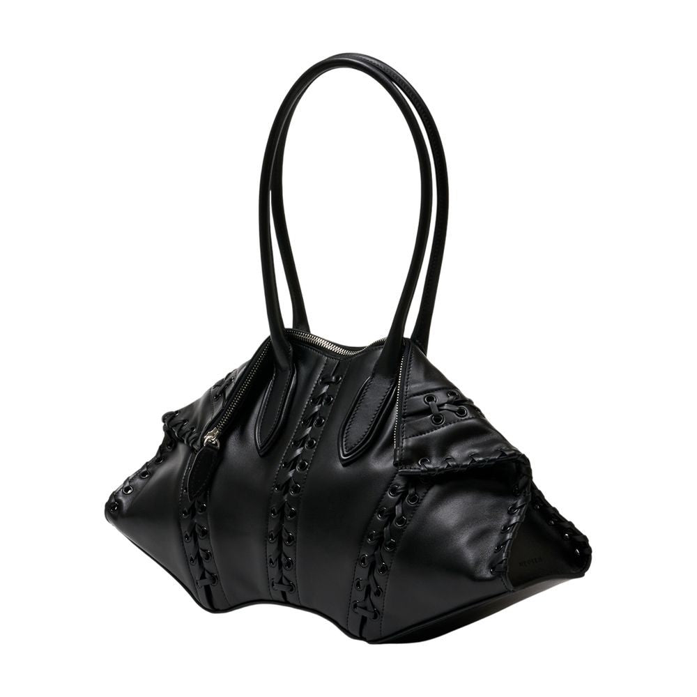 Alexander Mcqueen Manta Shoulder Bag - Leather - Black