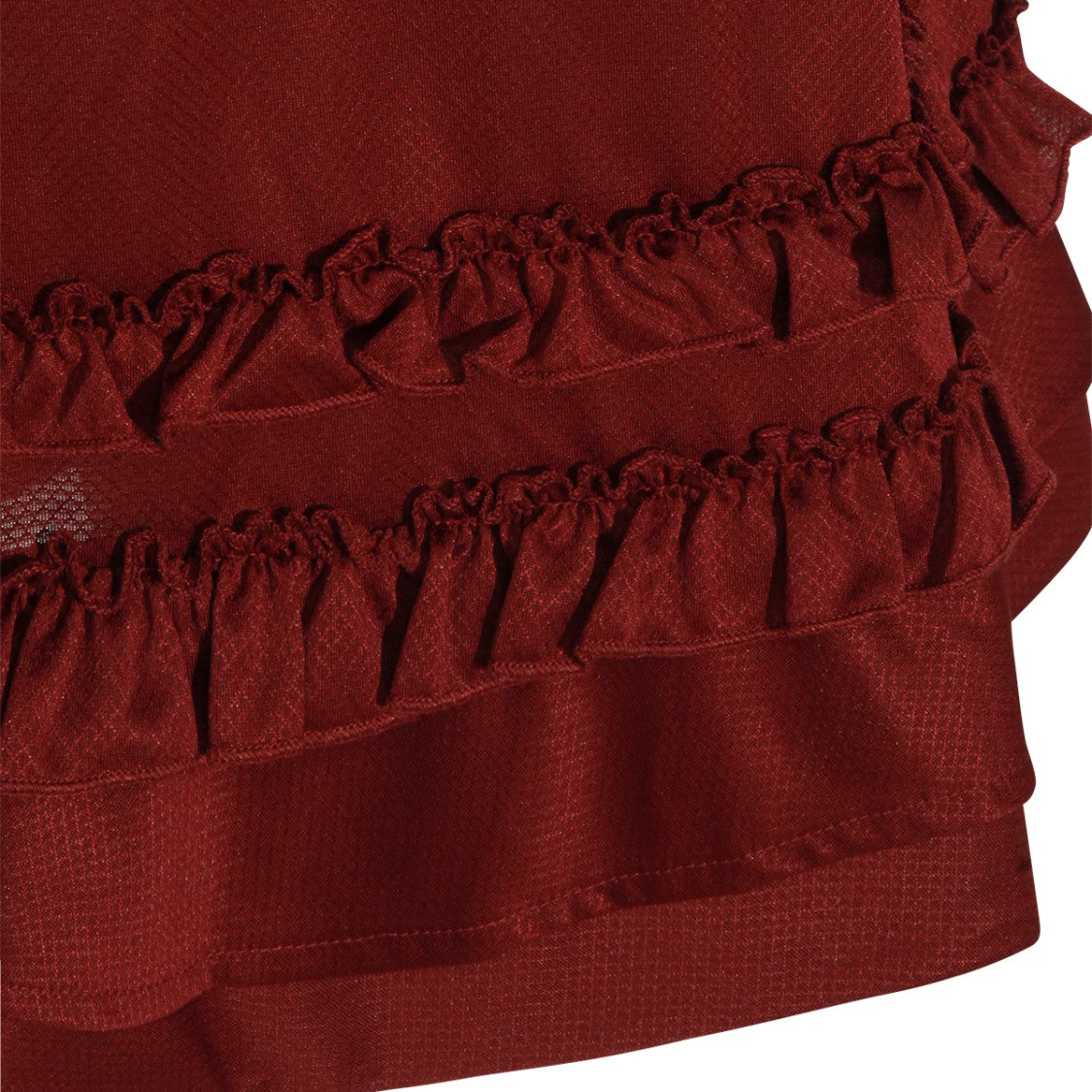 Ganni V-Neck Mini Dress With Ruffled Trims And Bold Branding
