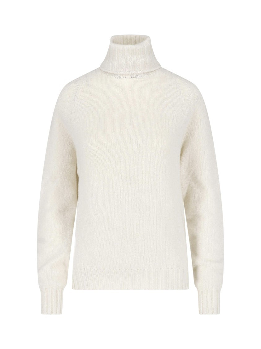 Ma'ry'ya Cashmere-Wool High Neck Ribbed Turtleneck