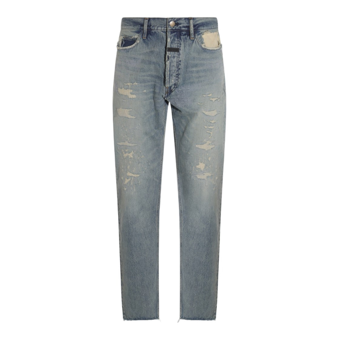 Fear Of God Distressed Straight-Leg Denim Jeans With Vintage Wash