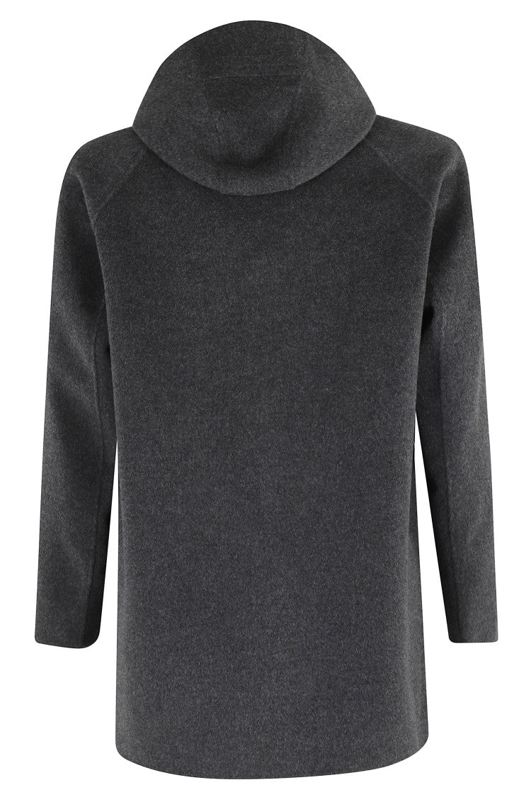 Aspesi Expansive Charcoal Wool Aspesi Coat