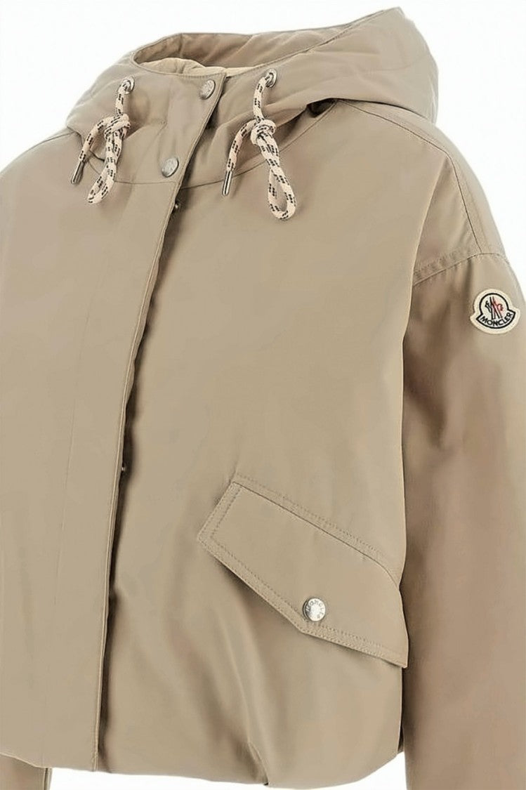 Moncler Cropped Padded Jacket With Adjustable Hood