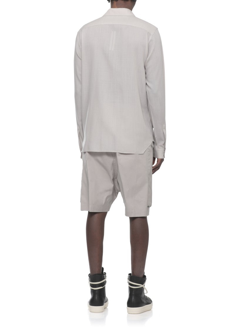 Rick Owens Beige Work Flap Pocket Shirt