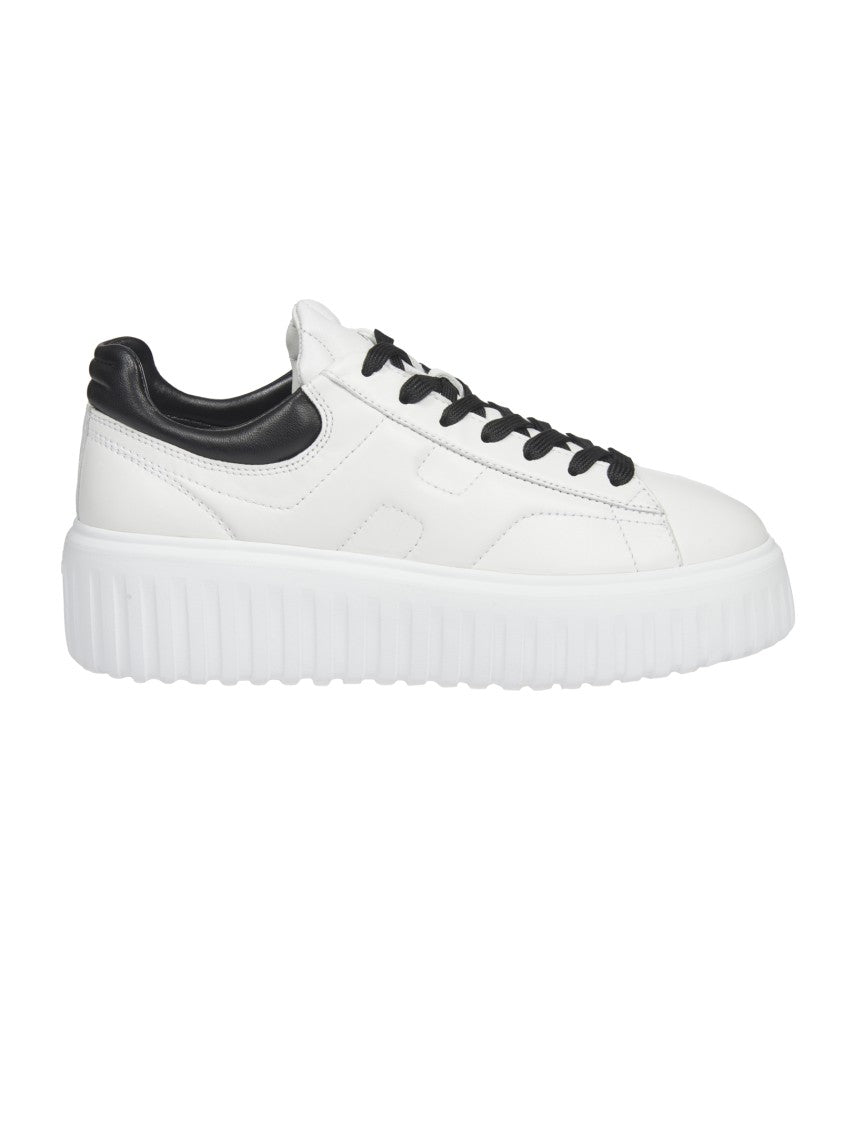Hogan White H-Stripes Sneakers