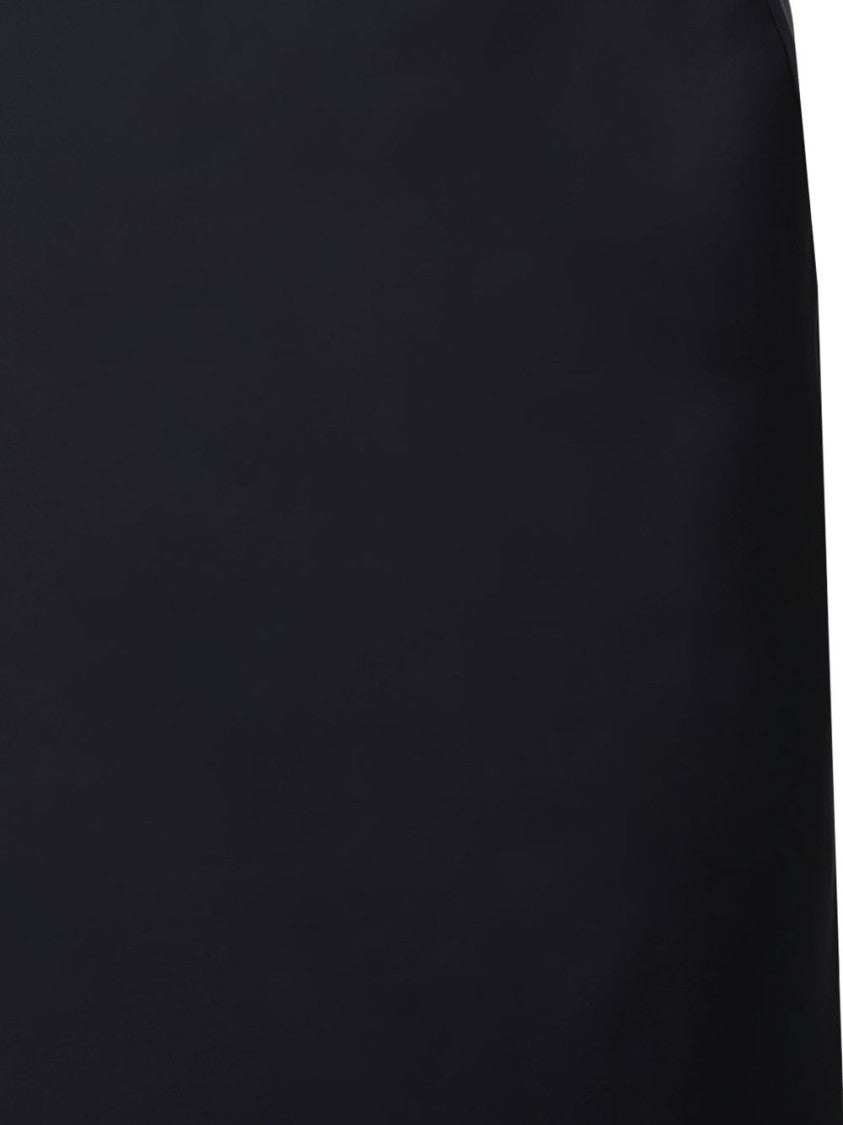 The Attico Black Viscose Satin Halter Dress