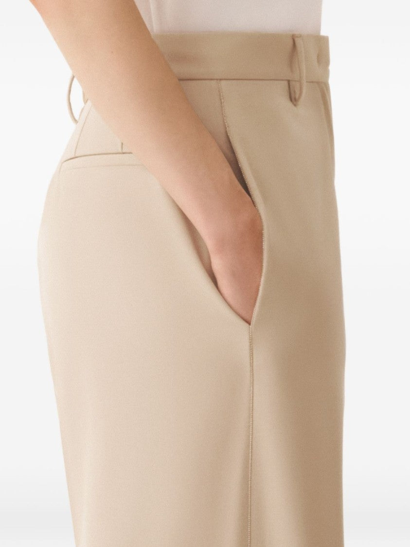 Fabiana Filippi Black Wide-Leg High Waist Trousers