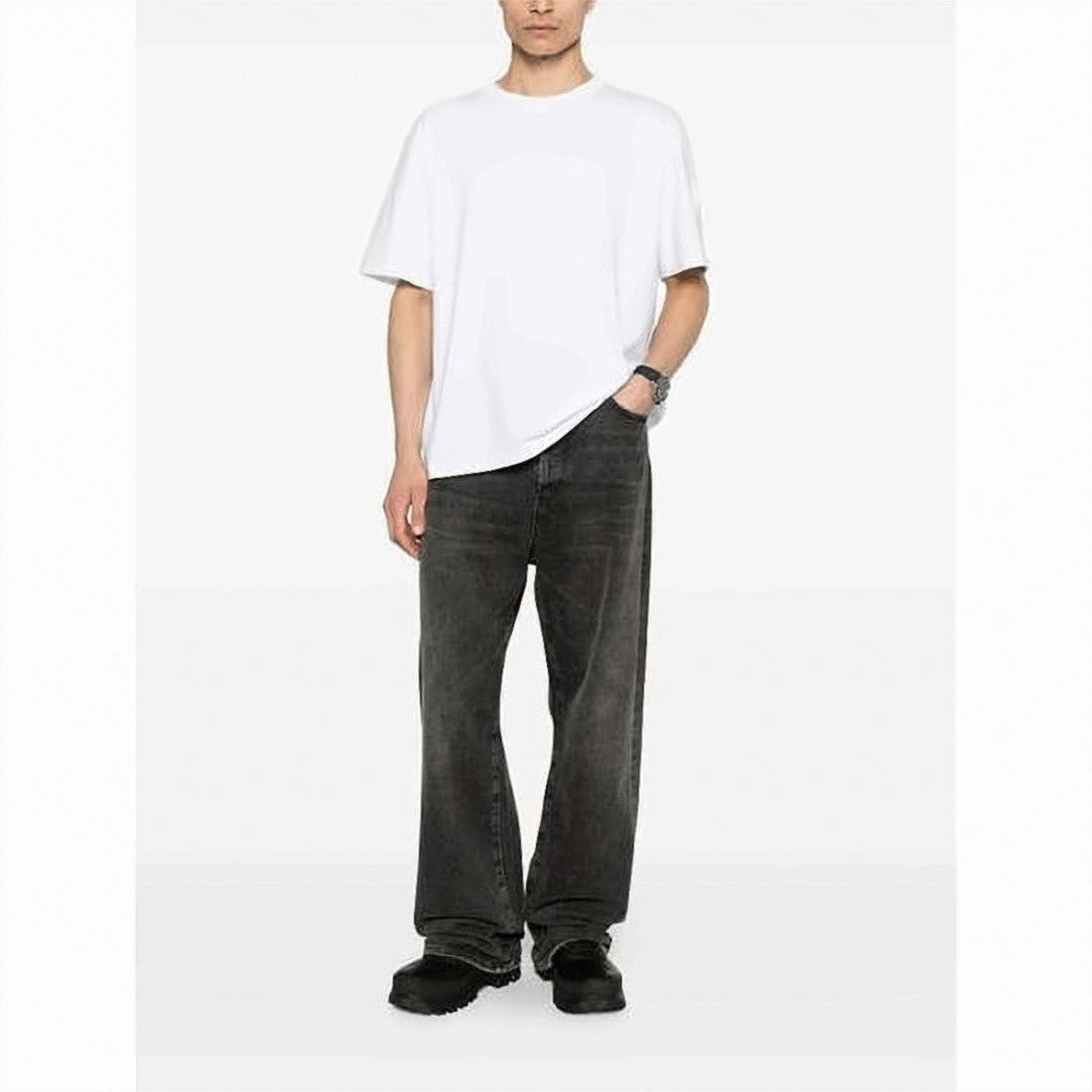 Canada Goose Classic Crew Neck White T-Shirt With Subtle Sleeve Patch