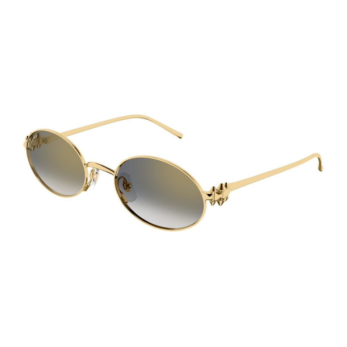 Cartier Gold Clash De Cartier Metal Oval Sunglasses
