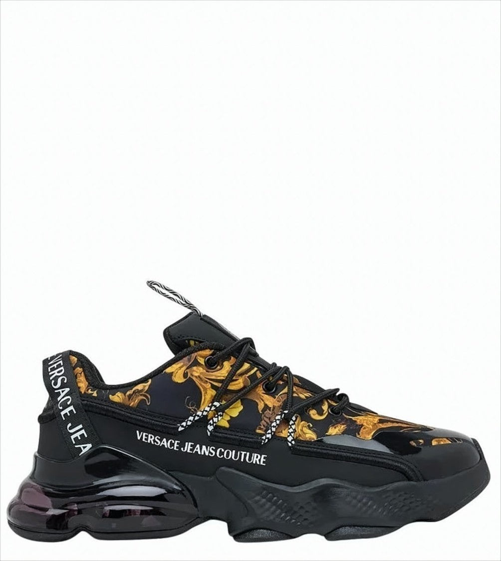 Versace Baroque Jacquard Sneakers With Bold Branding