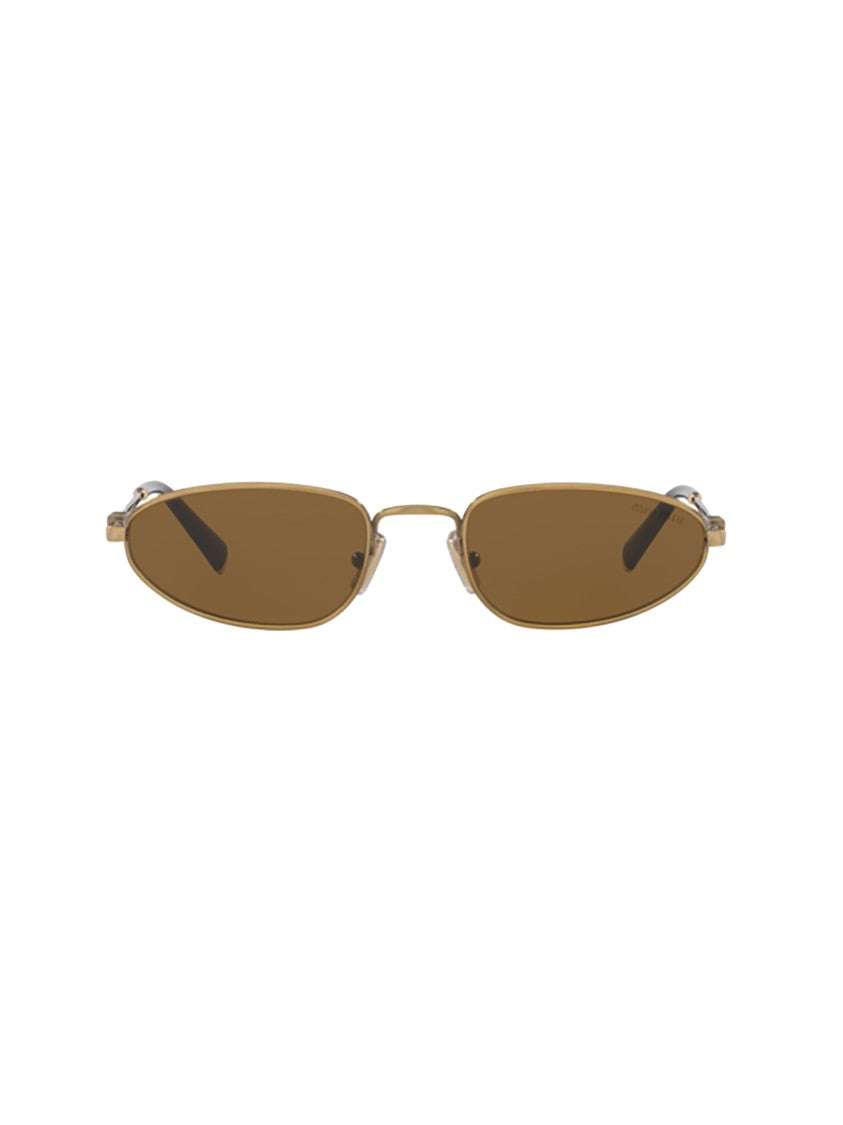 Miu Miu A52s Sole Sleek Metal Oval Sunglasses