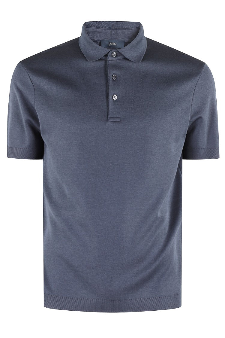 Herno Classic Polo Shirt With Buttoned Collar